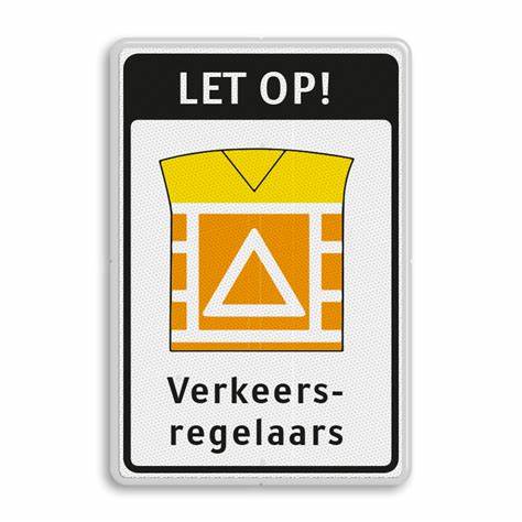 Let op verkeersregelaars borden huren